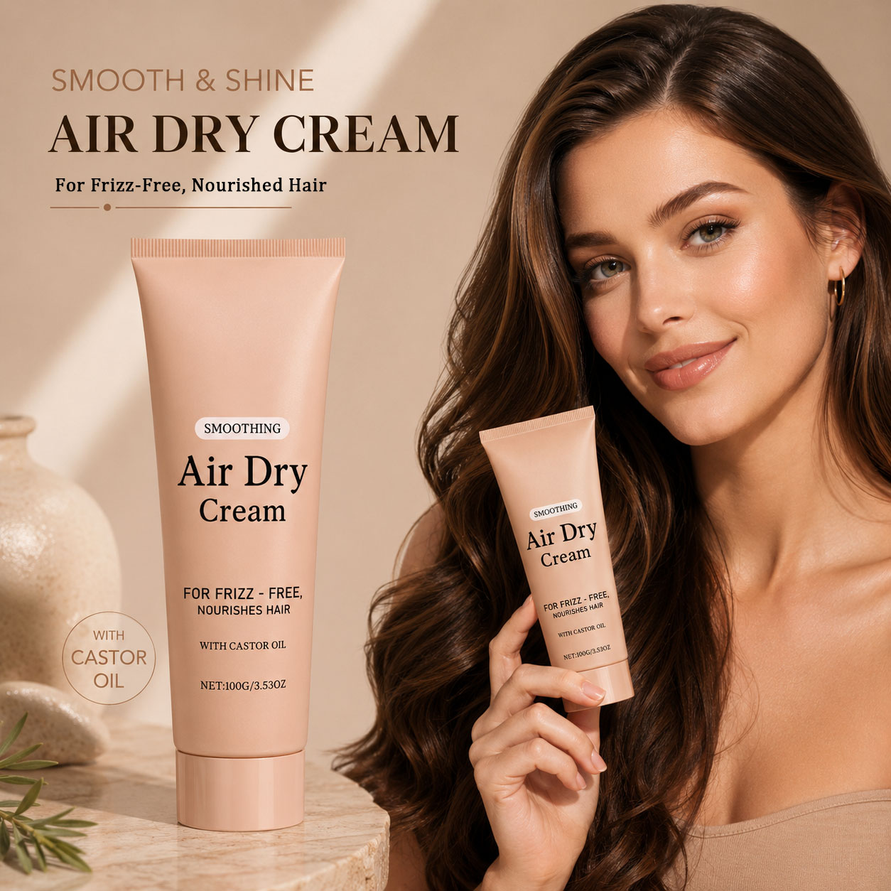Coconut Wax Flake - Air Dry Cream Gladmakende haarcontrole Frizz