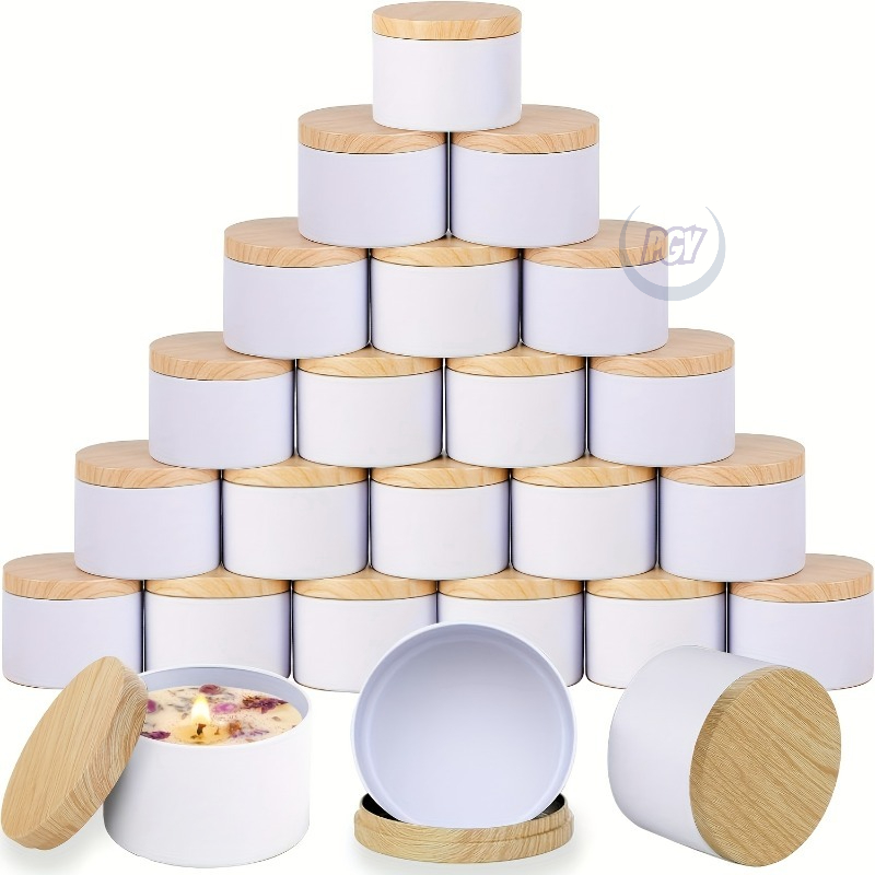 Candle Making Jars With Lids - Witte metalen kaarspot Gereedschapsset voor het