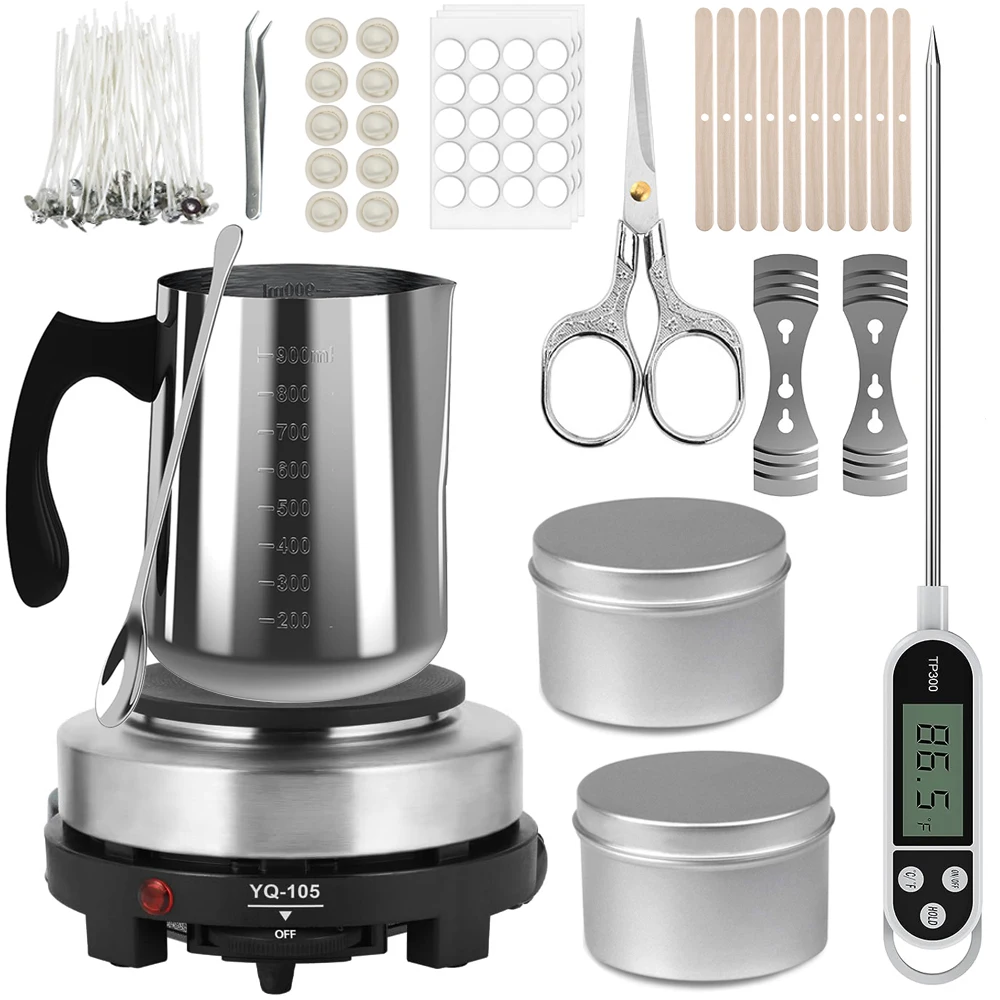 Candle Making Instructions - Gemos kaarsenmaakset met 500W elektronisch fornuis,