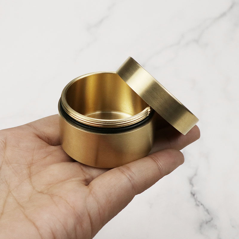Tin Container Lid - Messing Medicijndoos Pil Sieraden Oorbellen Schat