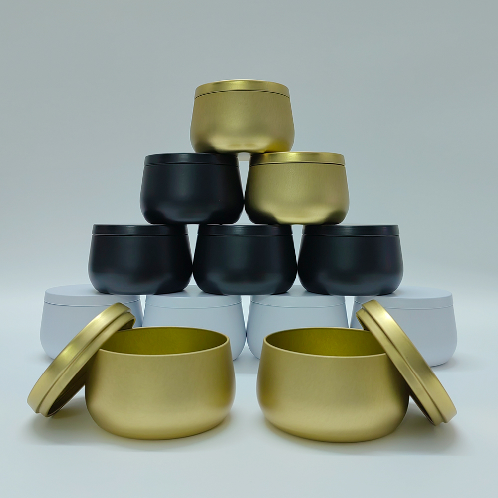Tin Container Lid - 12 stks 8 oz Wit Zwart