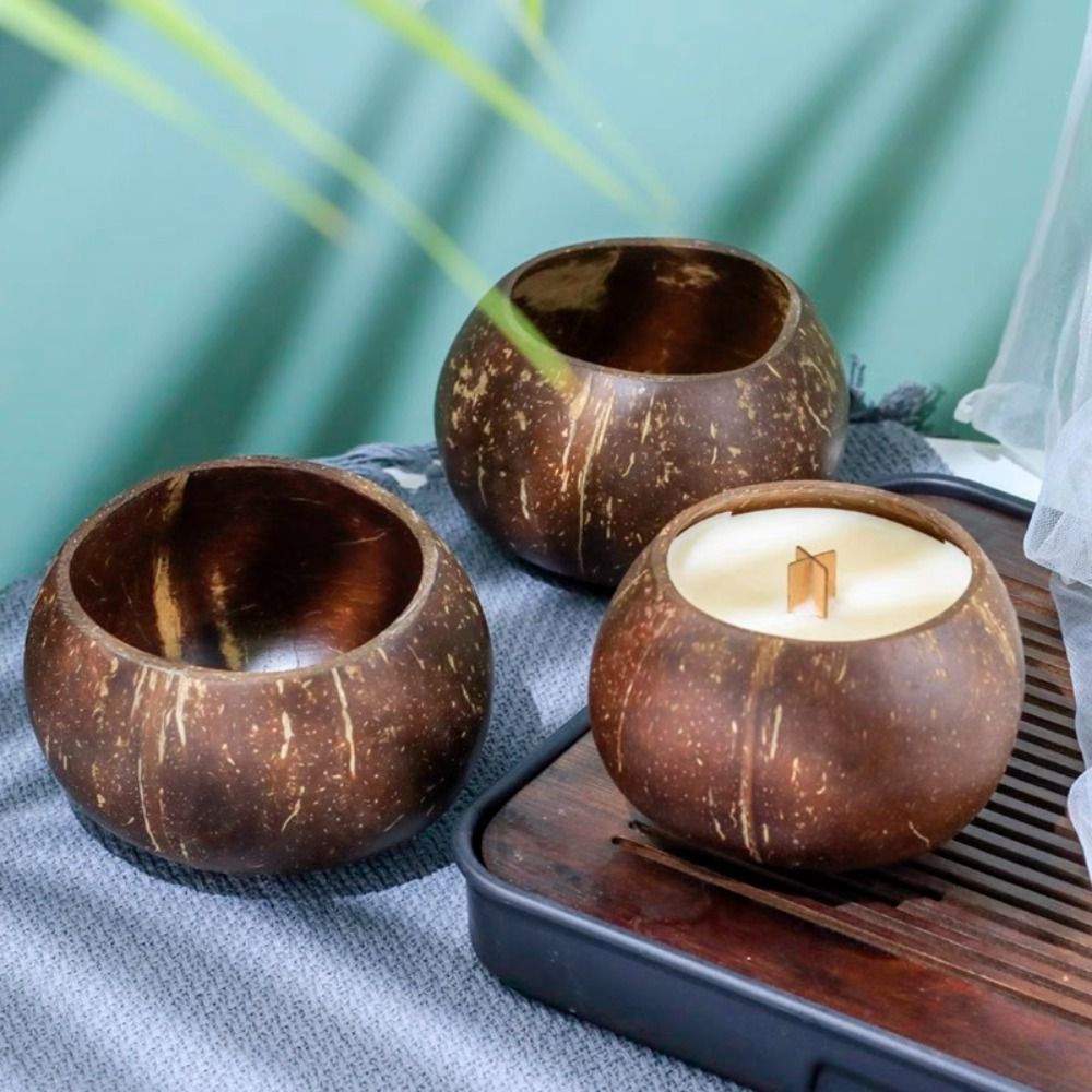 Candle Making Homewood - Huisgemaakte ambachten: natuurlijke kokosnootschalenkommen, houten creatieve