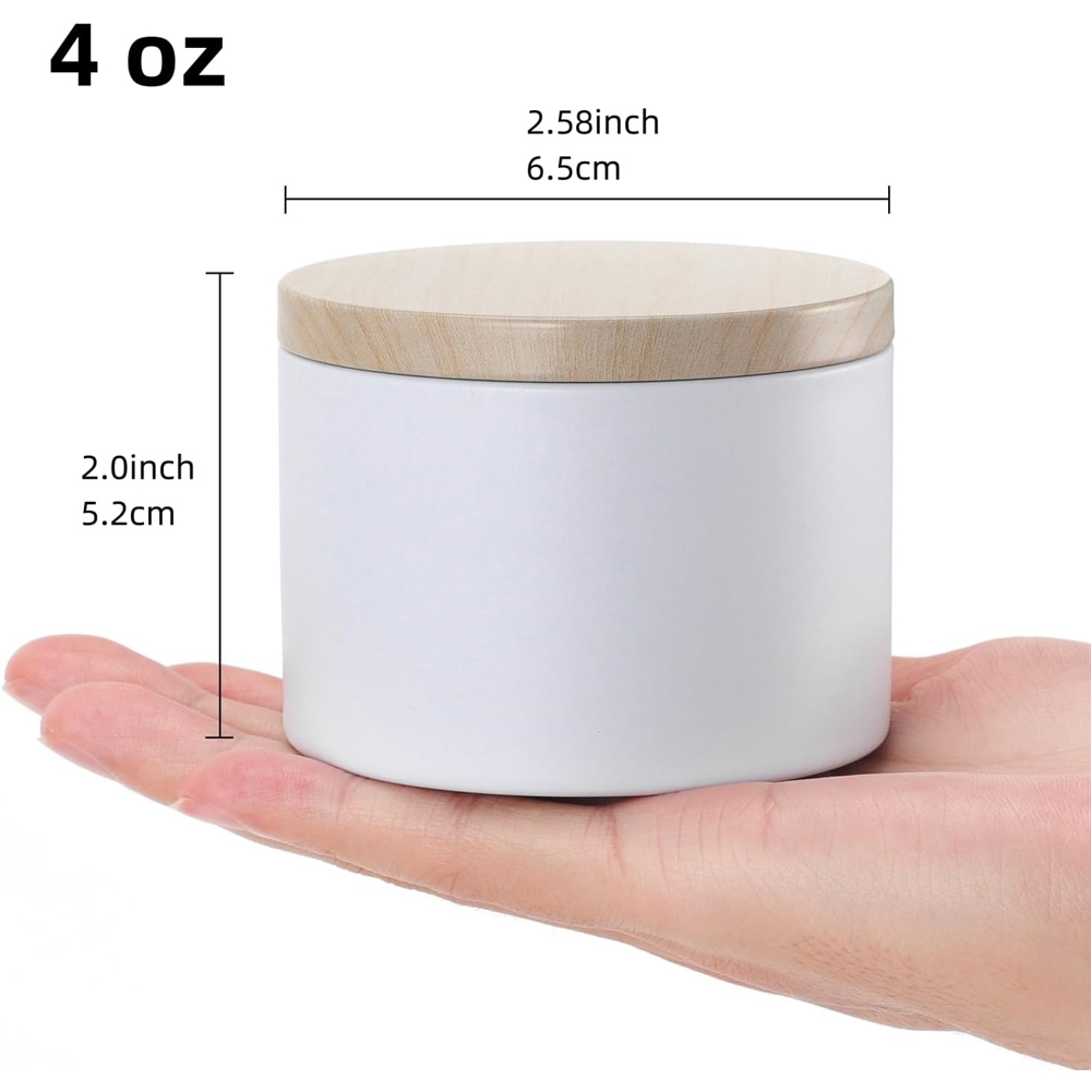 Witte kaarsenblikken met dekse - Candle Making Homewood recensie en prijs