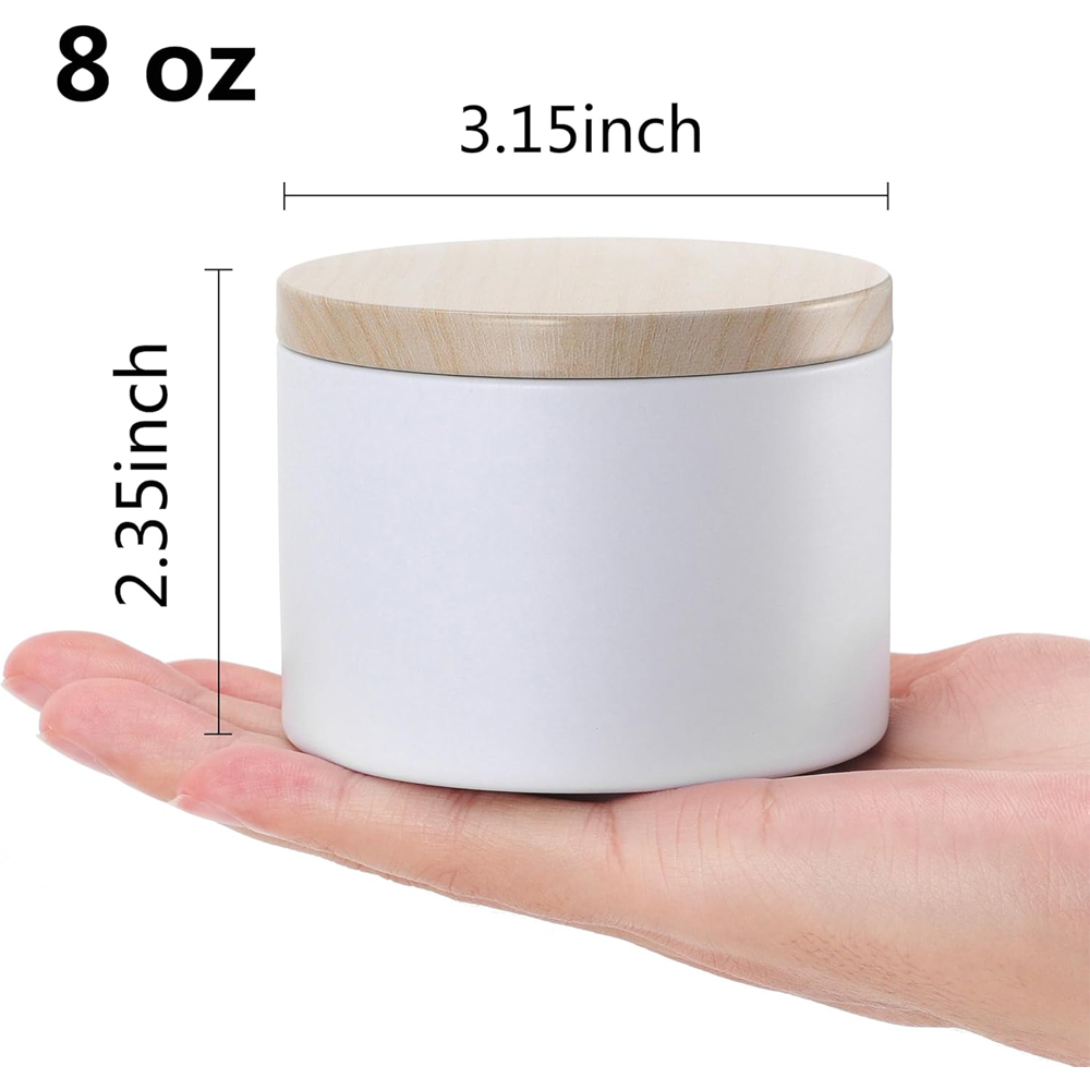 Witte kaarsenblikken met dekse - Candle Making Homewood recensie en prijs