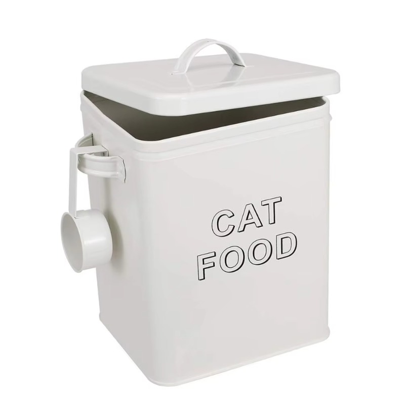 Hondenvoer- en traktatie-opber - Tin Container Lid recensie en prijs