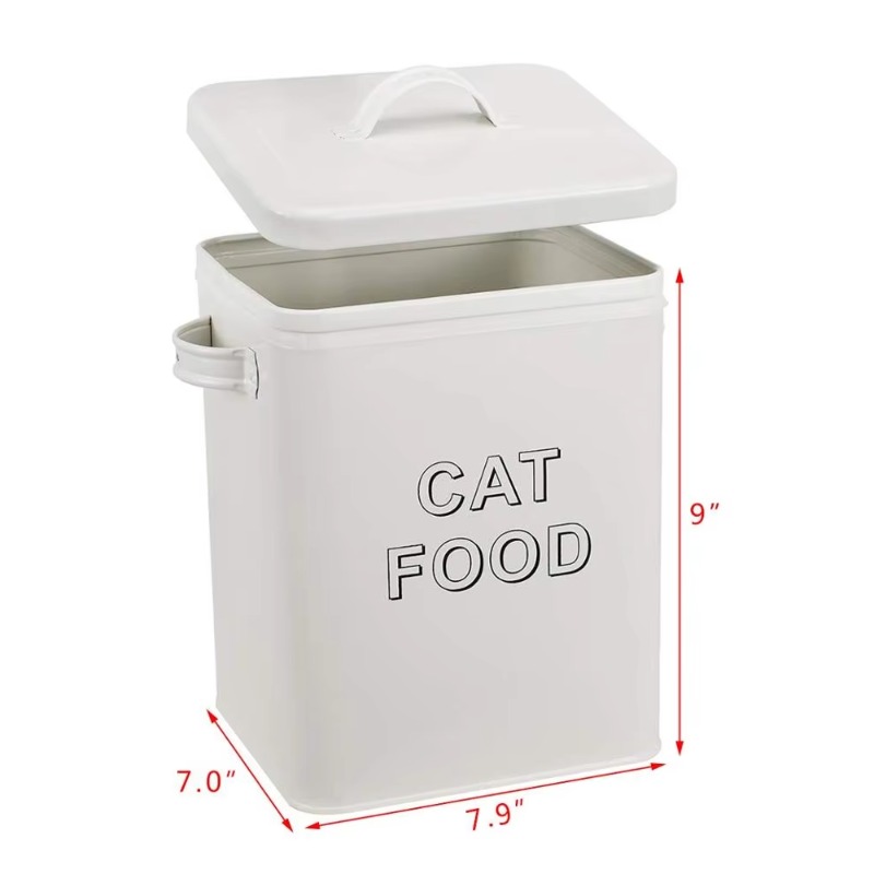 Hondenvoer- en traktatie-opber - Tin Container Lid recensie en prijs