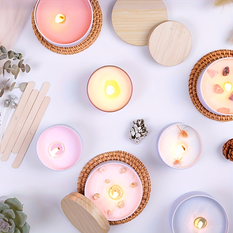 Witte metalen kaarspot Gereeds - Candle Making Jars With Lids recensie en prijs