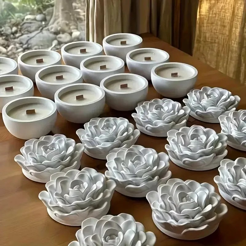 Topkwaliteit 3D rozenbloem kaa - Candle Making Jars With Lids recensie en prijs