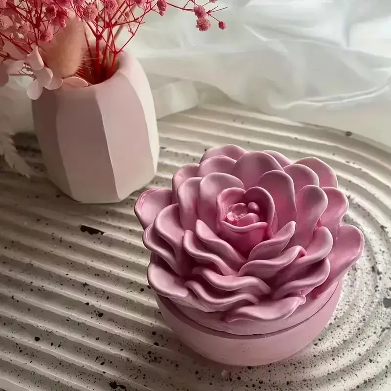 Topkwaliteit 3D rozenbloem kaa - Candle Making Jars With Lids recensie en prijs