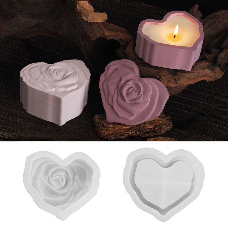 Hartvormige roos siliconen mal - Candle Making Jars With Lids recensie en prijs