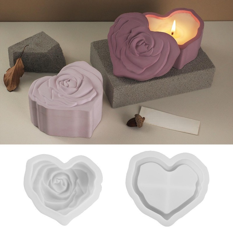 Hartvormige roos siliconen mal - Candle Making Jars With Lids recensie en prijs