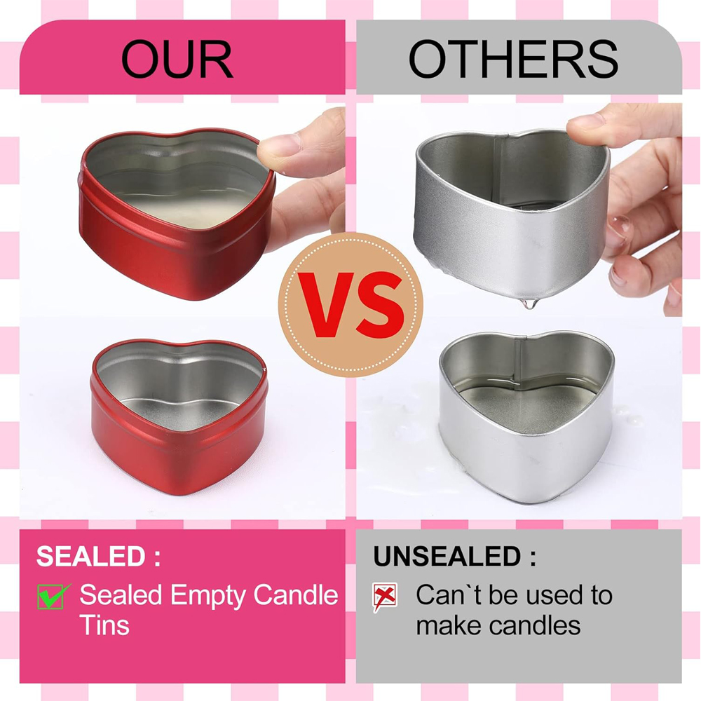 Hartvormige metalen blikken va - Candle Making Jars With Lids recensie en prijs