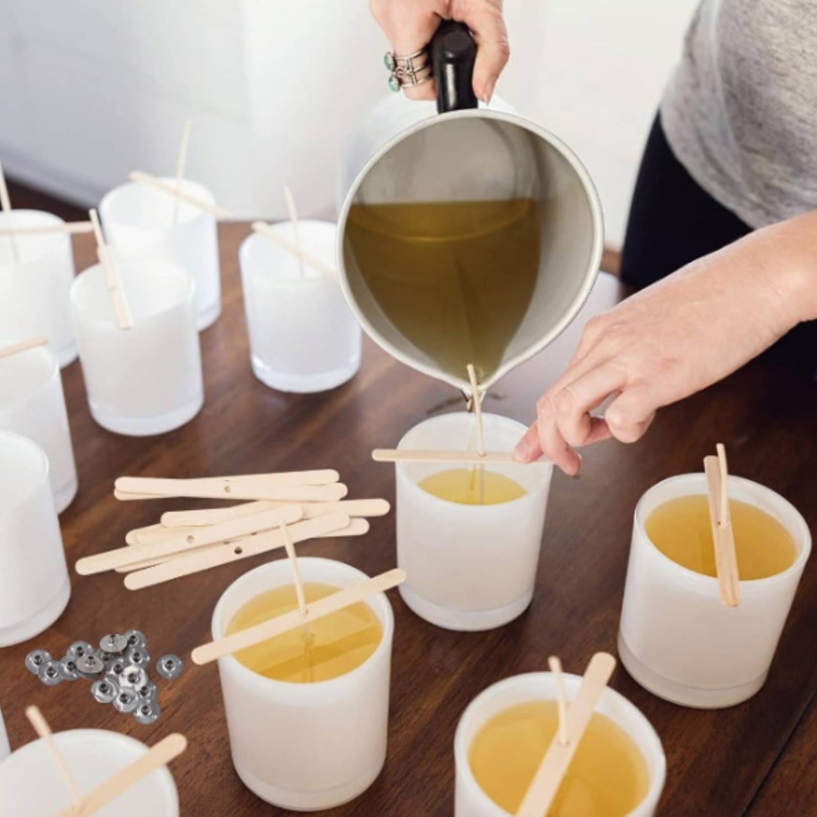Lonthouder met plakstrips, hou - Candle Making Homewood recensie en prijs