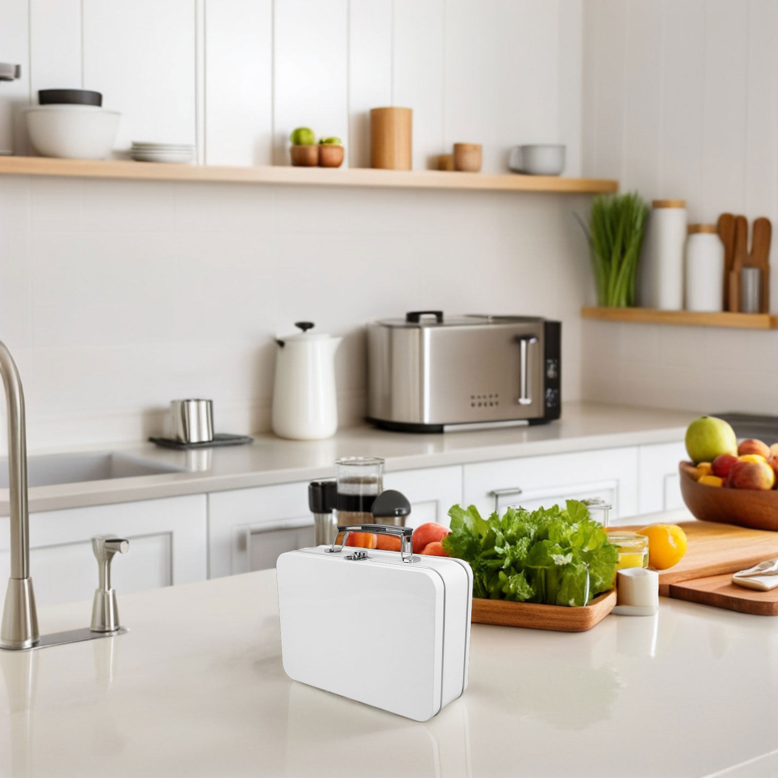 Blikken lunchbox retro metalen - Tin Container Lid recensie en prijs
