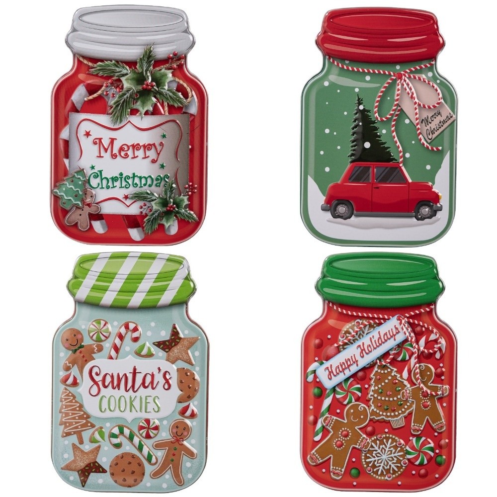 Metalen Kerstblikkendoos met d - Tin Container Lid recensie en prijs