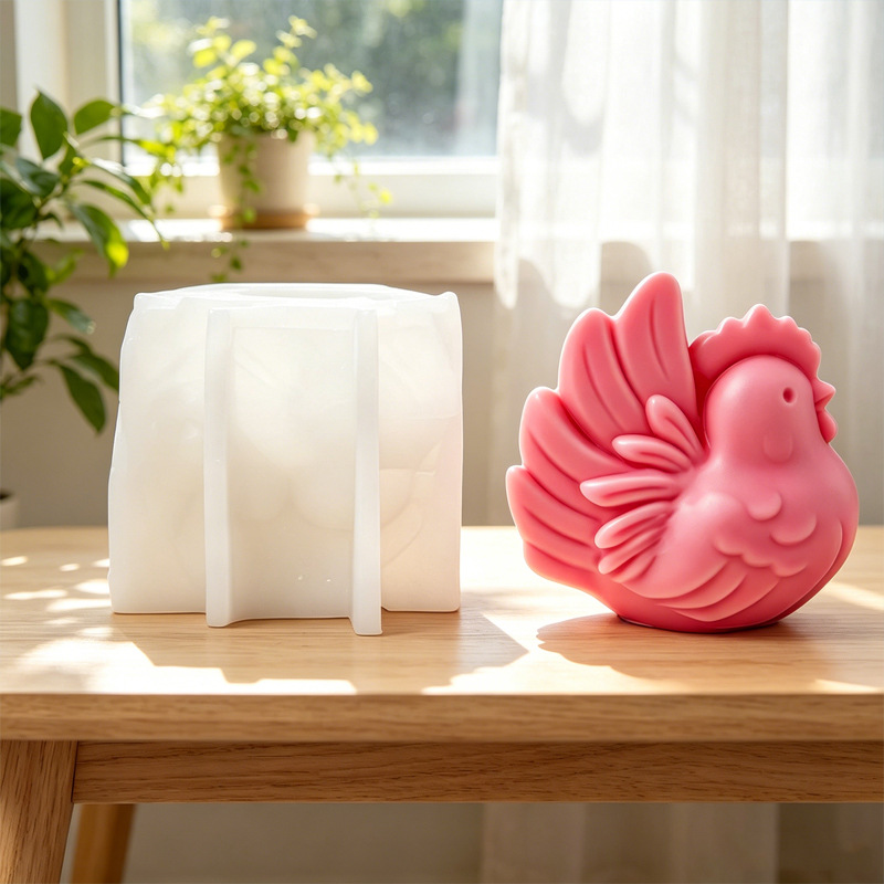 Cartoon kip siliconen kaarsvor - Candle Making Soy Wax recensie en prijs