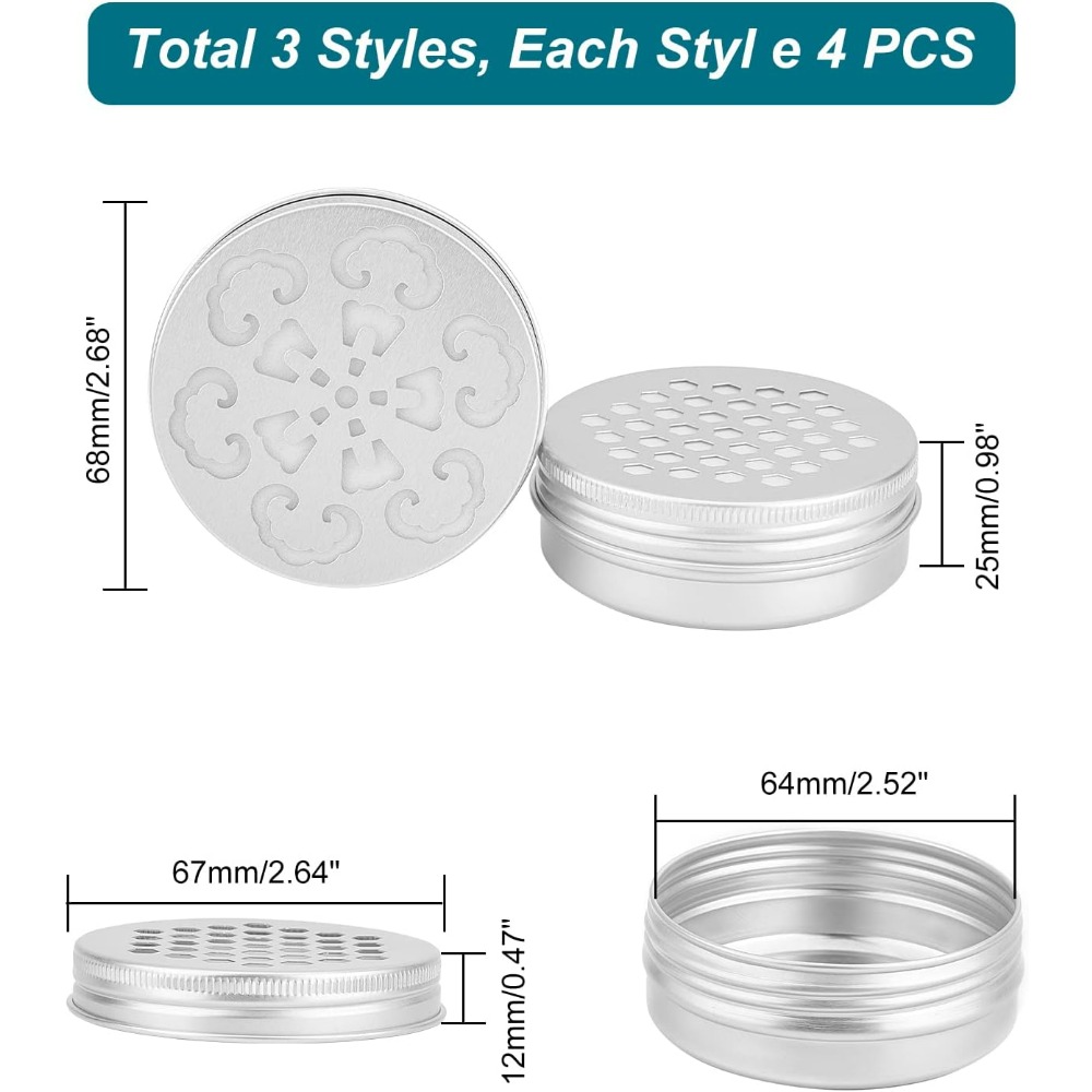 2 Ounce aluminium blikken 12 s - Tin Container Lid recensie en prijs