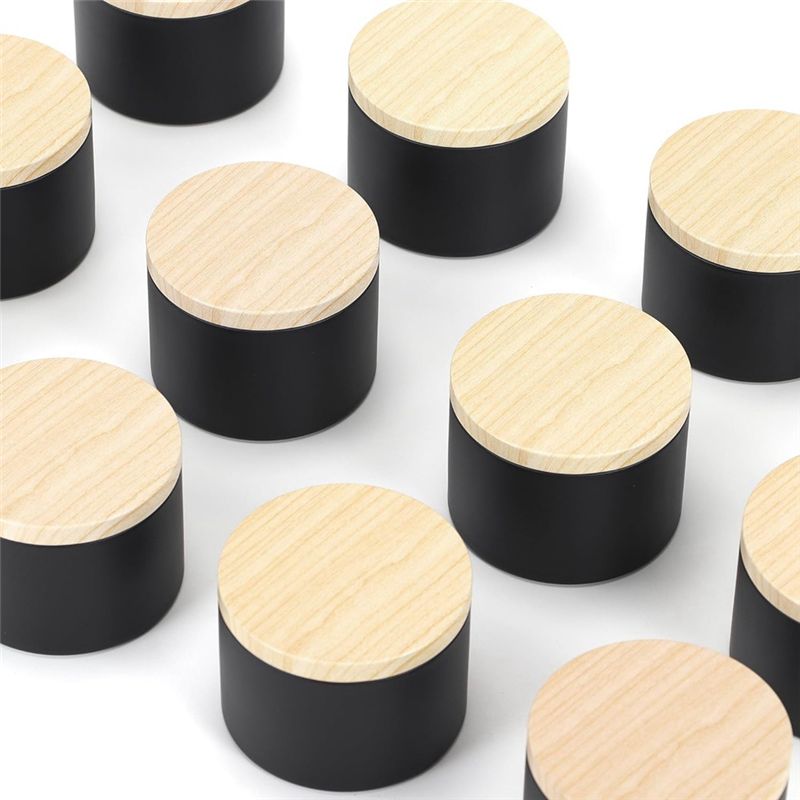 24 stuks 4 oz zwarte kaarsenbl - Candle Making Jars With Lids recensie en prijs